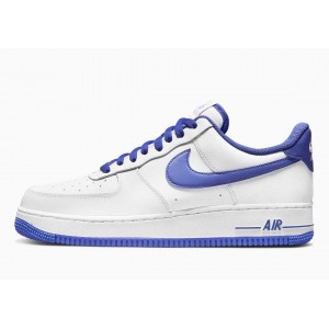 Nike Air Force 1 Low '07 Weiß Mittelblau Herren und Damenschuhe